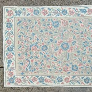 traditional large hand embroidered SUZANI floor/throw/wall hanging gorgeous